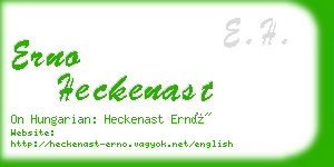 erno heckenast business card